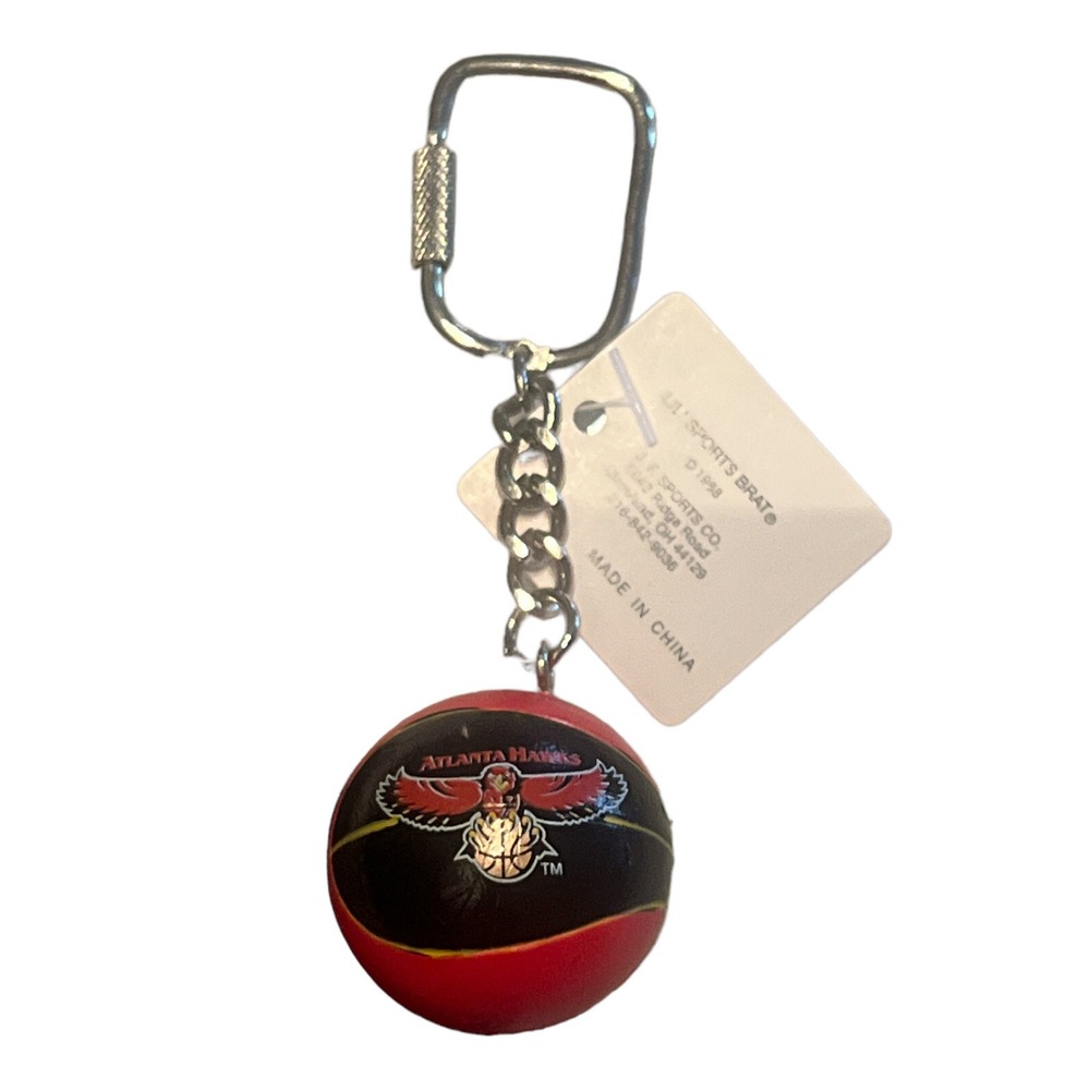 Vintage 80s NBA Basketball Atlanta Hawks Lil' Sports Brat Keychain